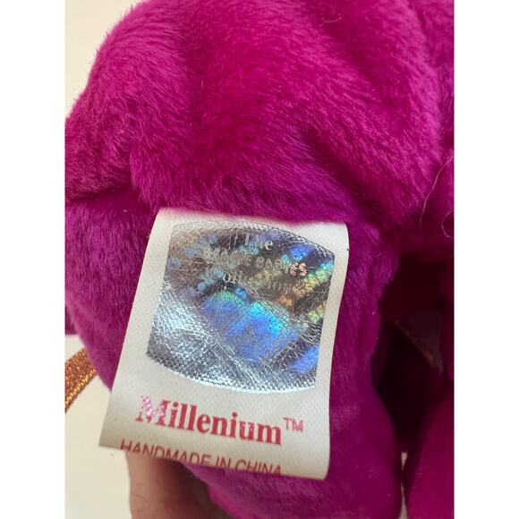TY Beanie Baby Millennium Millenium Bear 1999 Retired With Tag Errors - Picture 10 of 12